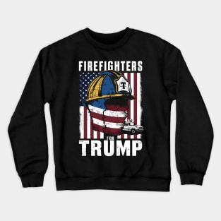 Firefighters For Trump Election Usa Crewneck Sweatshirt